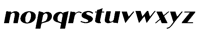 Granvia Ultra Black Italic Expanded Font LOWERCASE