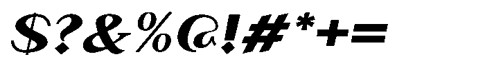 Granvia Ultra Black Italic Extra Expanded Font OTHER CHARS