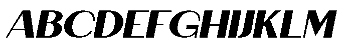 Granvia Ultra Black Italic Extra Expanded Font UPPERCASE