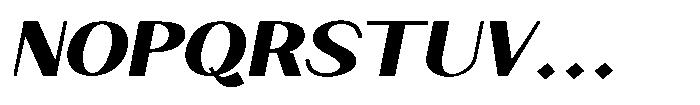 Granvia Ultra Black Italic Extra Expanded Font UPPERCASE