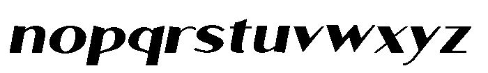 Granvia Ultra Black Italic Extra Expanded Font LOWERCASE