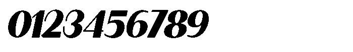 Granvia Ultra Black Italic Semi Condensed Font OTHER CHARS