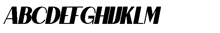 Granvia Ultra Black Italic Semi Condensed Font UPPERCASE