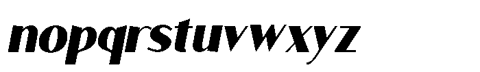 Granvia Ultra Black Italic Semi Condensed Font LOWERCASE