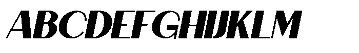 Granvia Ultra Black Italic Semi Expanded Font UPPERCASE
