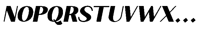 Granvia Ultra Black Italic Semi Expanded Font UPPERCASE
