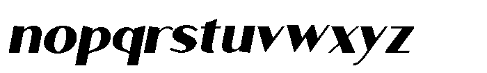 Granvia Ultra Black Italic Semi Expanded Font LOWERCASE