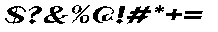 Granvia Ultra Black Italic Ultra Expanded Font OTHER CHARS