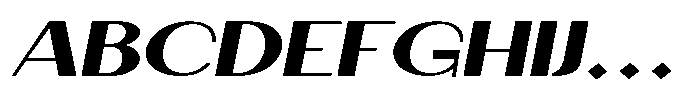 Granvia Ultra Black Italic Ultra Expanded Font UPPERCASE