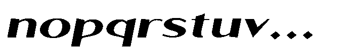 Granvia Ultra Black Italic Ultra Expanded Font LOWERCASE