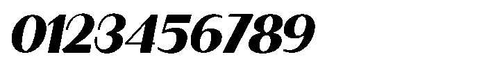 Granvia Ultra Black Italic Font OTHER CHARS