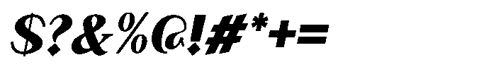 Granvia Ultra Black Italic Font OTHER CHARS