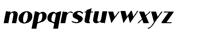 Granvia Ultra Black Italic Font LOWERCASE