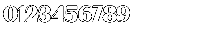 Granvia Ultra Black Outline Font OTHER CHARS
