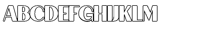 Granvia Ultra Black Outline Font UPPERCASE