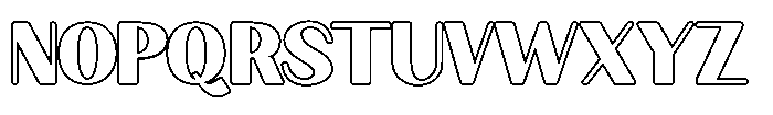 Granvia Ultra Black Outline Font UPPERCASE