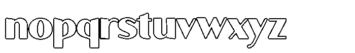 Granvia Ultra Black Outline Font LOWERCASE