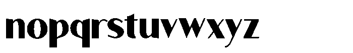 Granvia Ultra Black Semi Condensed Font LOWERCASE