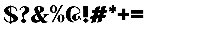 Granvia Ultra Black Semi Expanded Font OTHER CHARS