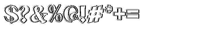 Granvia Ultra Black Shadow 2 Font OTHER CHARS