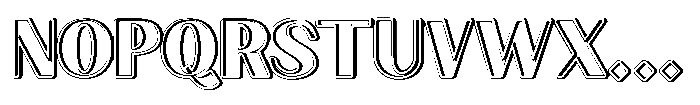 Granvia Ultra Black Shadow 2 Font UPPERCASE