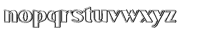 Granvia Ultra Black Shadow 2 Font LOWERCASE