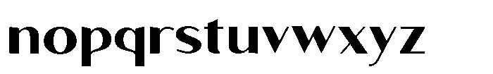 Granvia Ultra Bold Expanded Font LOWERCASE