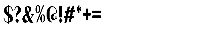Granvia Ultra Bold Extra Condensed Font OTHER CHARS