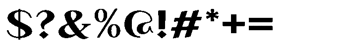 Granvia Ultra Bold Extra Expanded Font OTHER CHARS