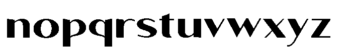 Granvia Ultra Bold Extra Expanded Font LOWERCASE