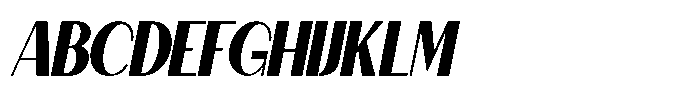 Granvia Ultra Bold Italic Condensed Font UPPERCASE