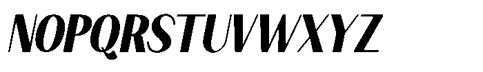 Granvia Ultra Bold Italic Condensed Font UPPERCASE