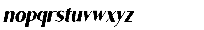 Granvia Ultra Bold Italic Condensed Font LOWERCASE