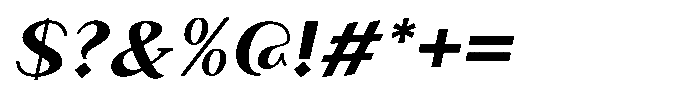 Granvia Ultra Bold Italic Expanded Font OTHER CHARS