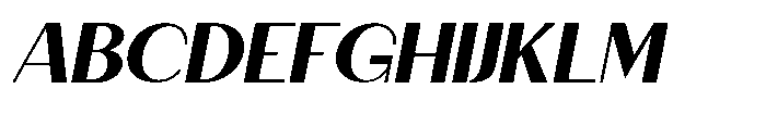 Granvia Ultra Bold Italic Expanded Font UPPERCASE