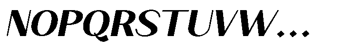 Granvia Ultra Bold Italic Expanded Font UPPERCASE