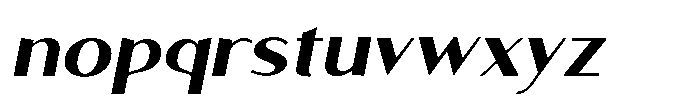 Granvia Ultra Bold Italic Expanded Font LOWERCASE
