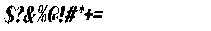 Granvia Ultra Bold Italic Extra Condensed Font OTHER CHARS
