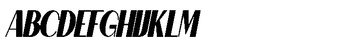 Granvia Ultra Bold Italic Extra Condensed Font UPPERCASE