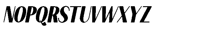 Granvia Ultra Bold Italic Extra Condensed Font UPPERCASE