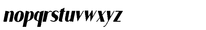 Granvia Ultra Bold Italic Extra Condensed Font LOWERCASE