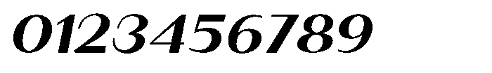 Granvia Ultra Bold Italic Extra Expanded Font OTHER CHARS