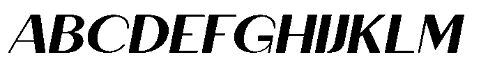 Granvia Ultra Bold Italic Extra Expanded Font UPPERCASE