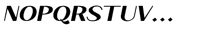 Granvia Ultra Bold Italic Extra Expanded Font UPPERCASE