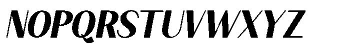 Granvia Ultra Bold Italic Semi Condensed Font UPPERCASE