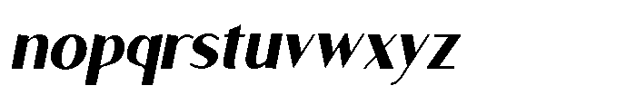 Granvia Ultra Bold Italic Semi Condensed Font LOWERCASE