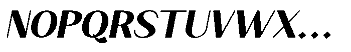 Granvia Ultra Bold Italic Semi Expanded Font UPPERCASE
