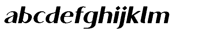 Granvia Ultra Bold Italic Semi Expanded FONT