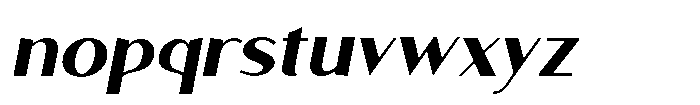 Granvia Ultra Bold Italic Semi Expanded Font LOWERCASE