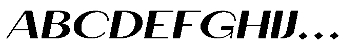 Granvia Ultra Bold Italic Ultra Expanded Font UPPERCASE